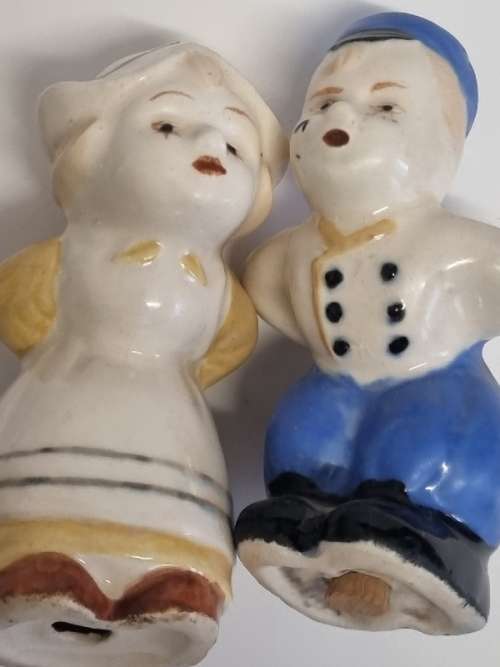 Vintage Salt and Pepper Set - Man and Woman