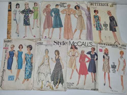 7 x Vintage Dress Patterns