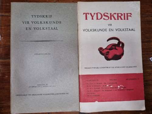 Tydskrif vir Volkskunde en Volkstaal - 2 x Boekies - 1953 & 1954