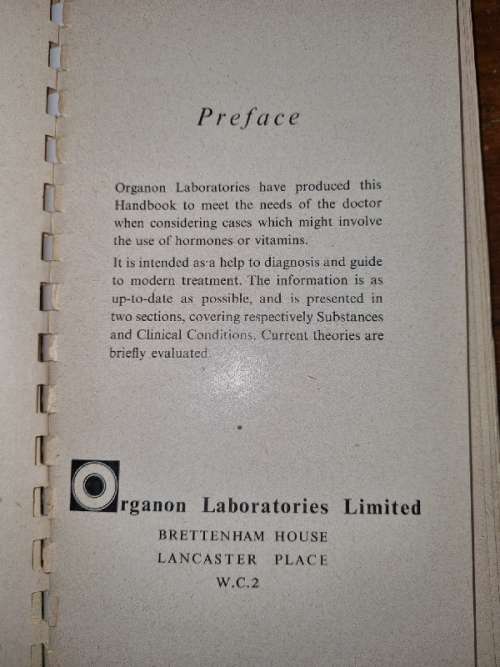 Vintage book - Hormones and Vitamins - A Handbook