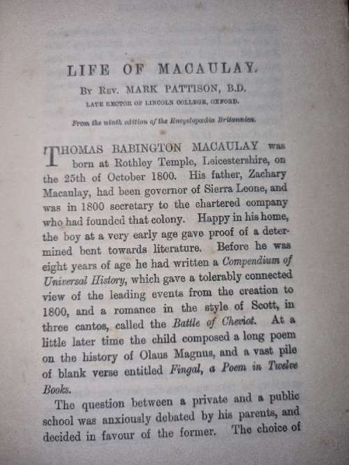 Macaulay`s Life of Pitt - John Downie - 1902