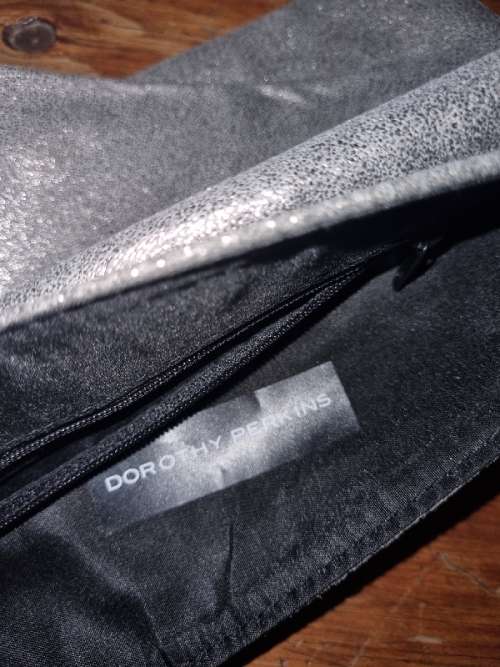 Dorothy Perkins Clutch Bag Silver - UK Brand