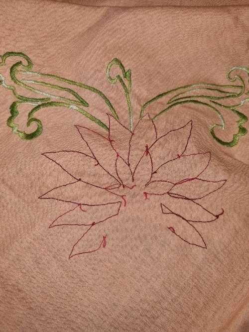 Large incomplete embroidered tablecloth - Project for anyone?