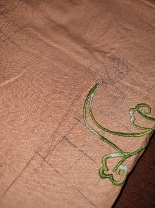 Large incomplete embroidered tablecloth - Project for anyone?
