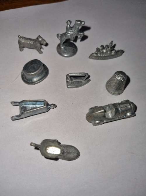 Vintage Metal Monopoly playing pieces