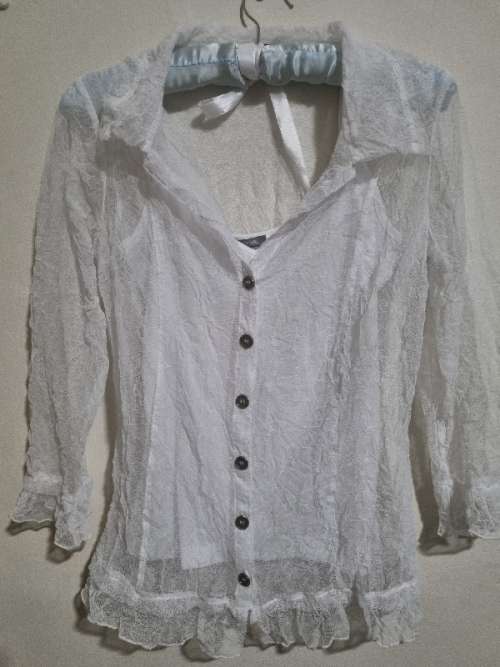 2 Piece Repertoire Set - Mesh Blouse over strappy top - Size 10