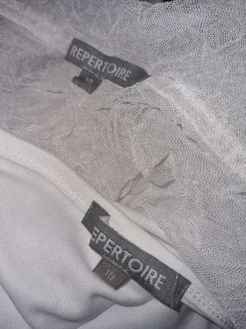 2 Piece Repertoire Set - Mesh Blouse over strappy top - Size 10