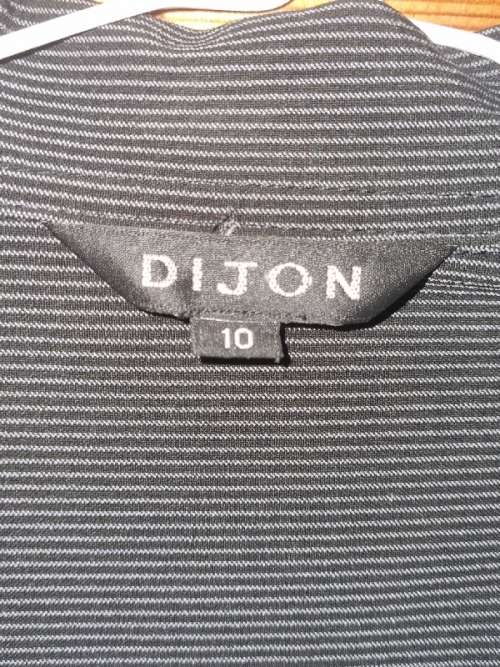 Dijon Jacket with Black and Grey Stripes - Size 10