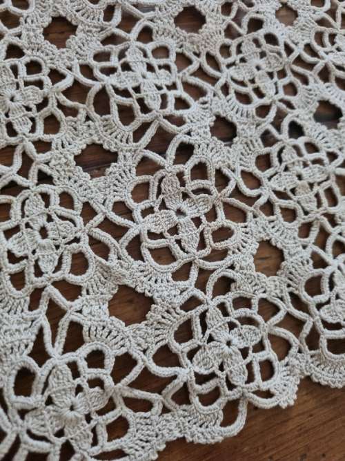 2 x Vintage Finely Crochet Doilies - 30cm x 30cm each