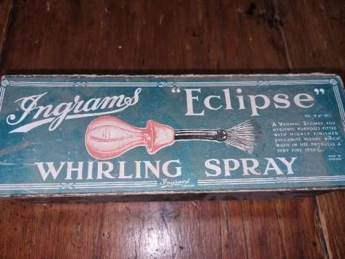 Vintage Ingram`s Eclipse Whirling Spray - Vaginal Syringe - In Original box - Great Find!!