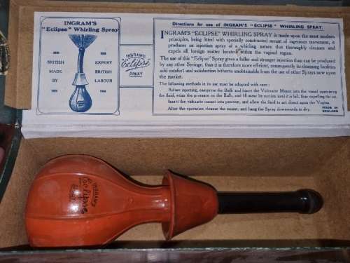 Vintage Ingram`s Eclipse Whirling Spray - Vaginal Syringe - In Original box - Great Find!!
