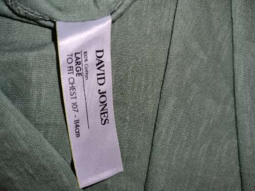 David Jones - Regular Fit T-shirt - Size Large - 100% Cotton