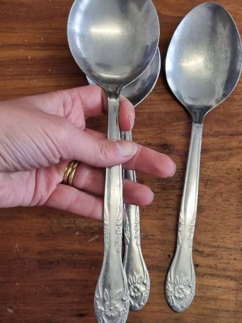 3 x Large Stainless Steel Serving Spoons