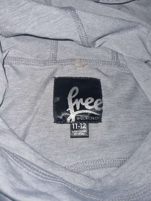 Cotton On Cropped fitness Hoodie - Light Grey - Age 11-12 Years
