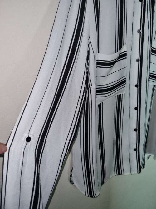 Beautiful Black and White striped shirt - Size 12 - Woolworths