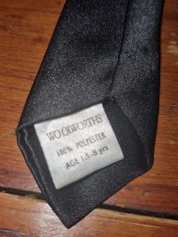 Black Kids Tie - Age 1.5 - 8 Years - Woolworths