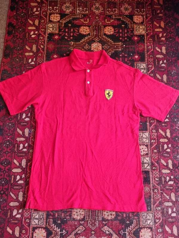 Fila Ferrari Golf Shirt - Size L - 100% Cotton - Made in Italy