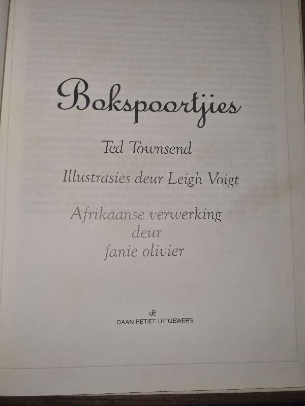 Bokspoortjies - gedigte deur Ted Townsend