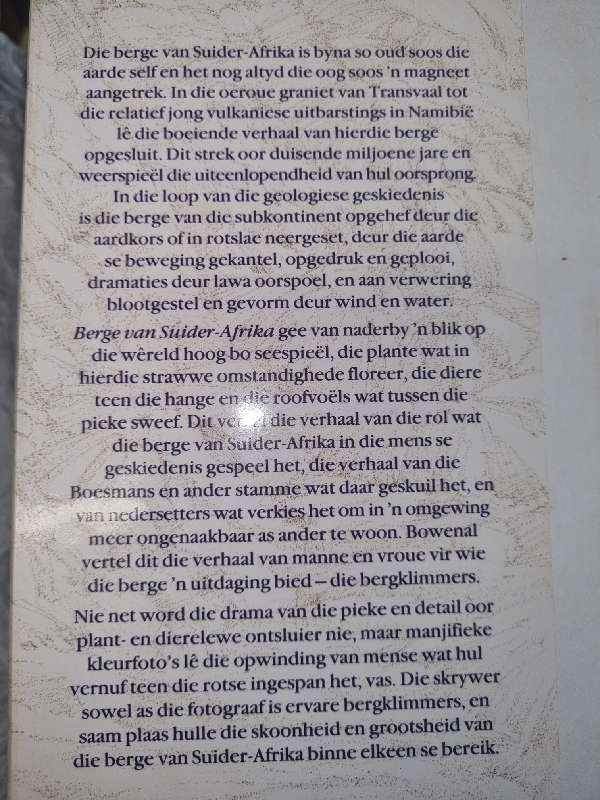 Berge van Suider-Afrika - Groot Boek