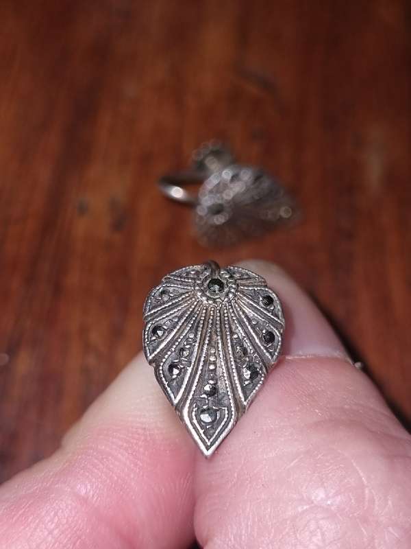 Beautiful Vintage Silver Marcasite Earrings