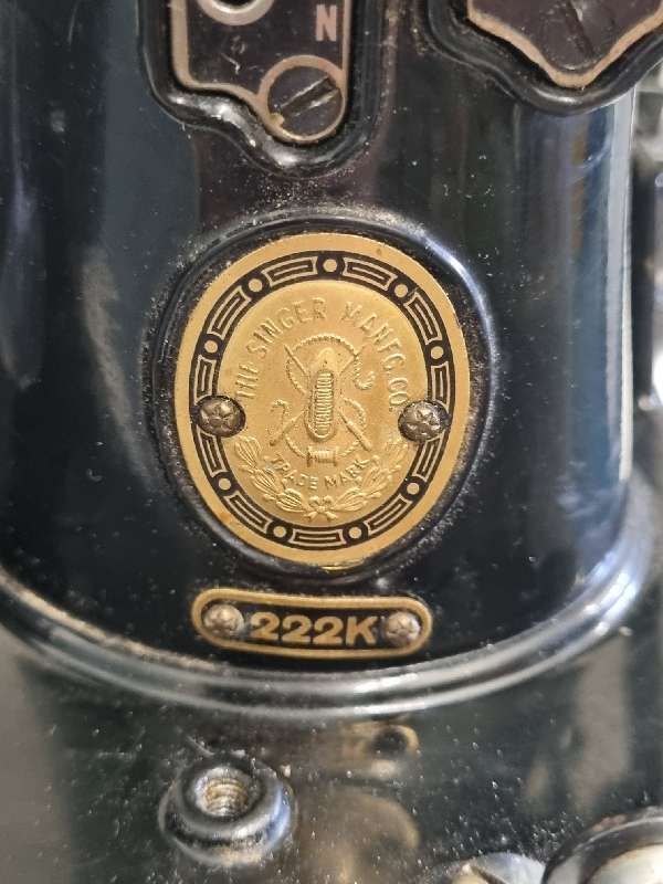 Vintage Singer 222K Sewing Machine in Box