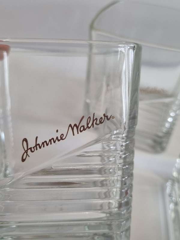 4 x Johnnie Walker Whiskey Glasses