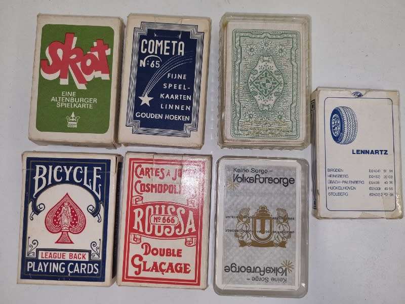 7 Sets of Vintage Playing Cards