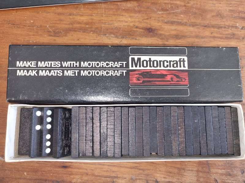 Complete Vintage Dominoes in Motorcraft Box