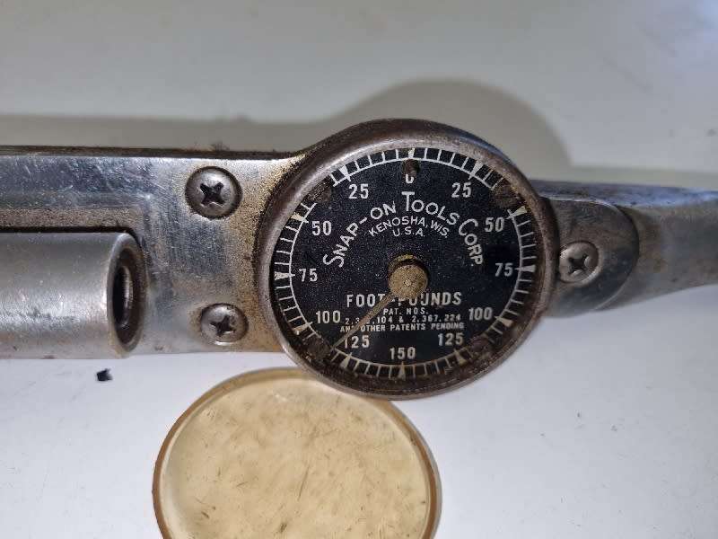 Vintage Snap-on Torque Wrench - Torq-O-Meter - USA - Foot-Pounds