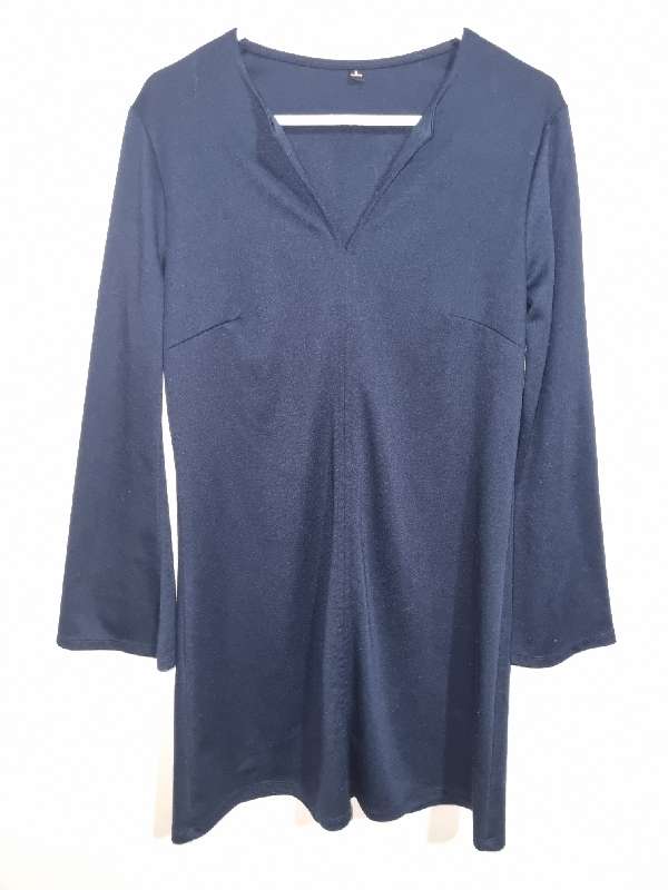 Navy Woolworths Long Sleeve Dress - Size Small