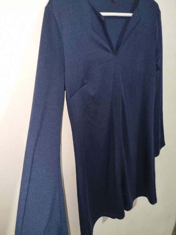 Navy Woolworths Long Sleeve Dress - Size Small