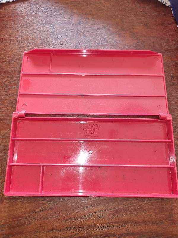 Vintage Red Pencil Box / Pencil Case