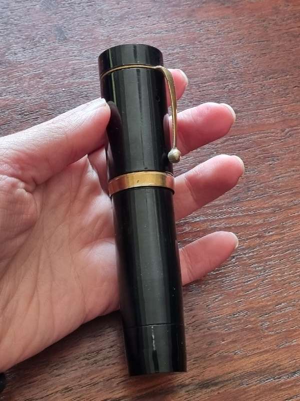Rare Vintage Jumbo Oversized Fountain Pen with 14kt gold-plated nib