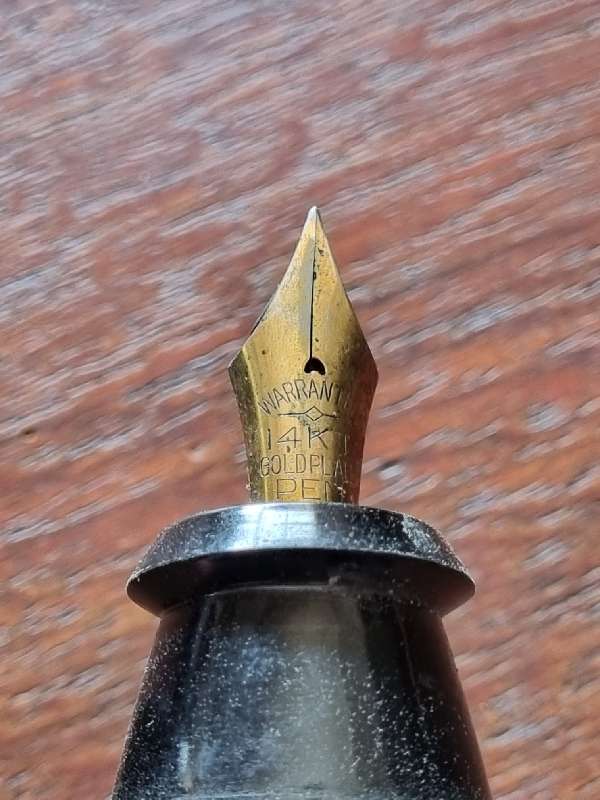 Rare Vintage Jumbo Oversized Fountain Pen with 14kt gold-plated nib