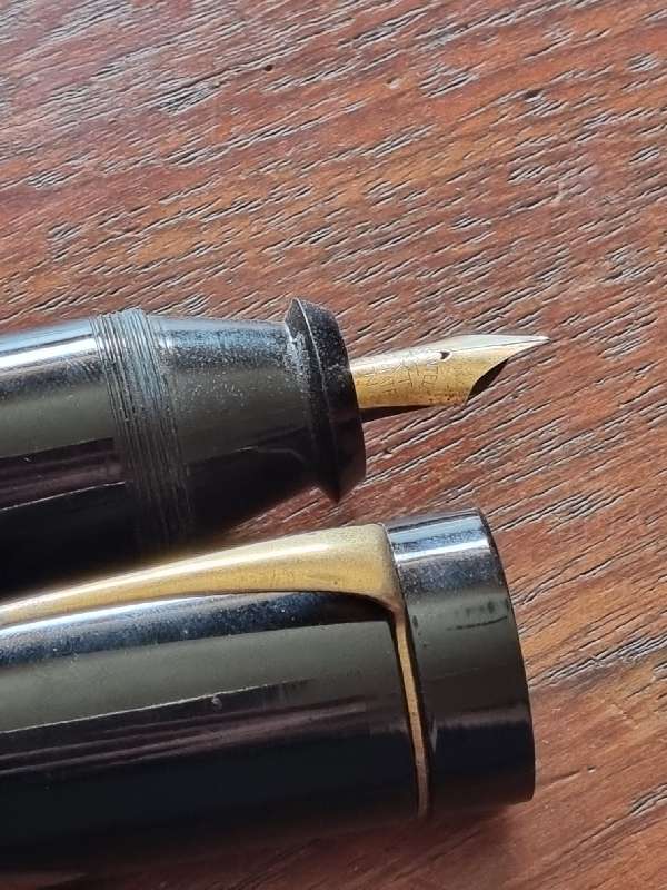 Rare Vintage Jumbo Oversized Fountain Pen with 14kt gold-plated nib
