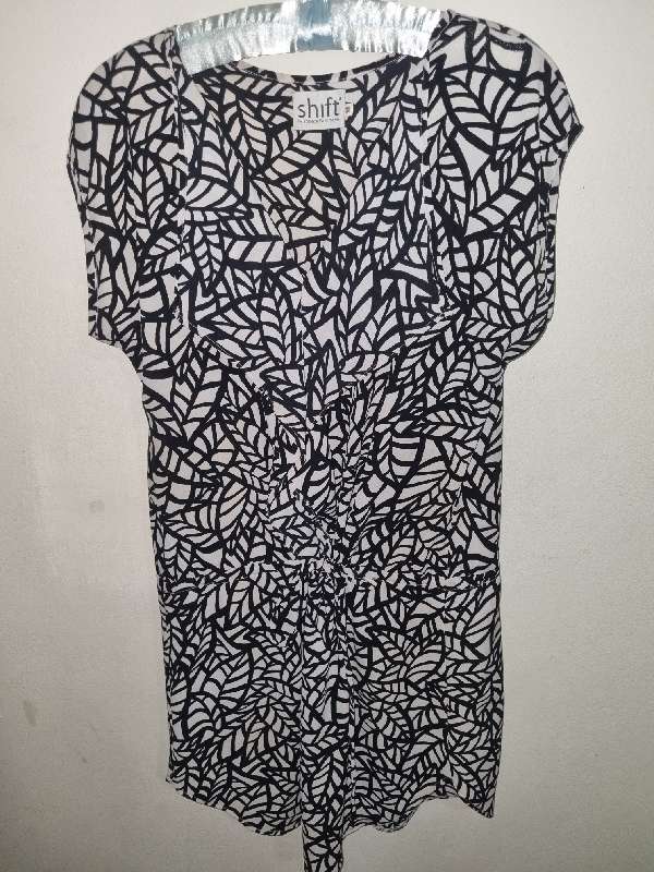Drawstring Black and White dress by Shift - Size M