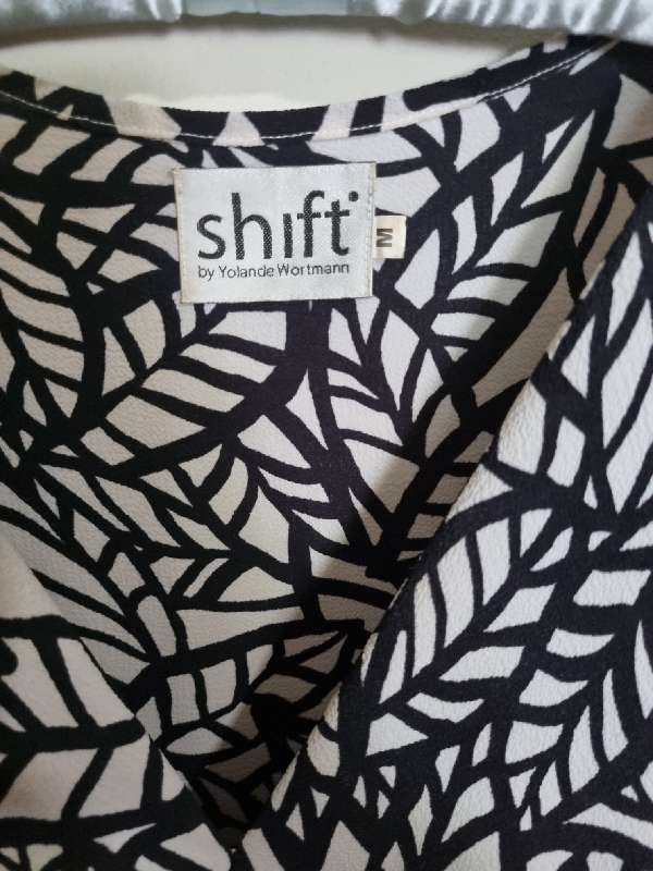 Drawstring Black and White dress by Shift - Size M