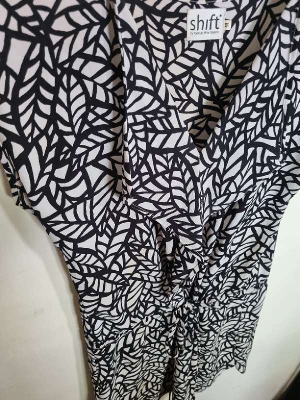 Drawstring Black and White dress by Shift - Size M
