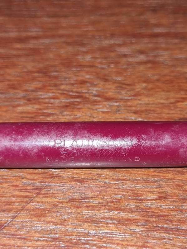 Vintage Platignum Gold Tone Fountain Pen - Made in England