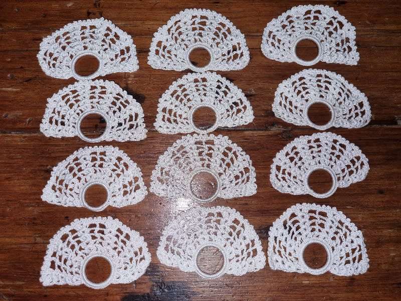 Set of 12 handcrafted crochet napkin holders / napkin rings