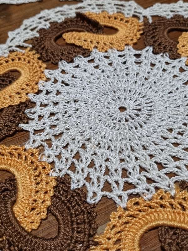 Beautiful handcrafted crochet doilies with intricate detail - Set of 3