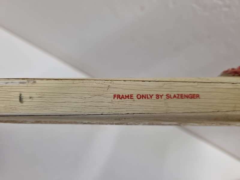 Vintage Wooden Slazenger Tennis Racket with wooden cover - See pictures