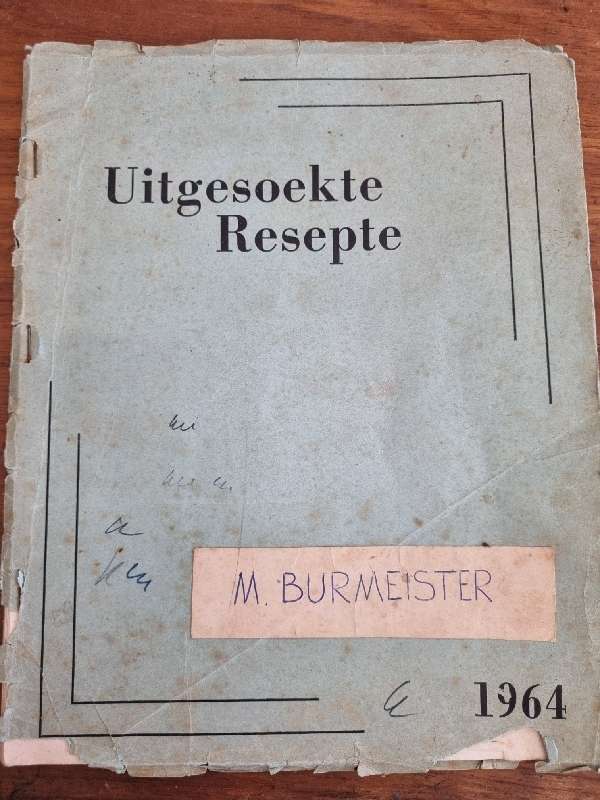 Vintage Resepte boekie - Uitgesoekte Resepte - 1964