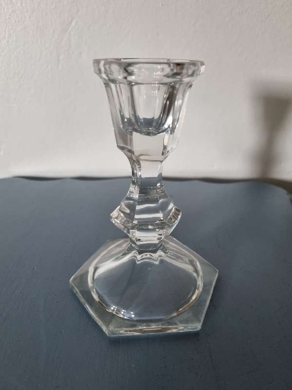 Beautiful Glass candle holder - Height - 12cm