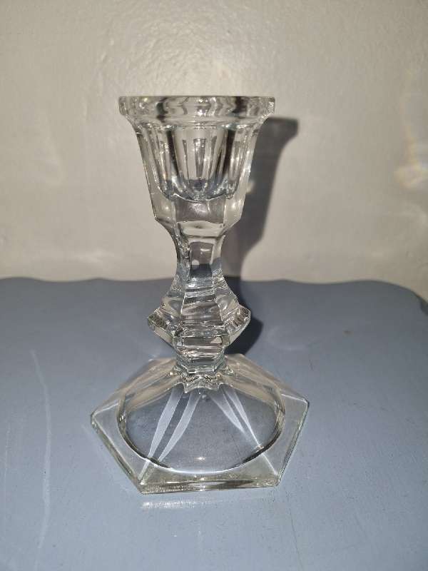 Beautiful Glass candle holder - Height - 12cm