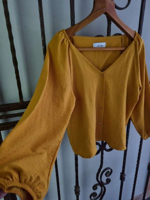 Superbalist Mustard top with buttons - Size 10