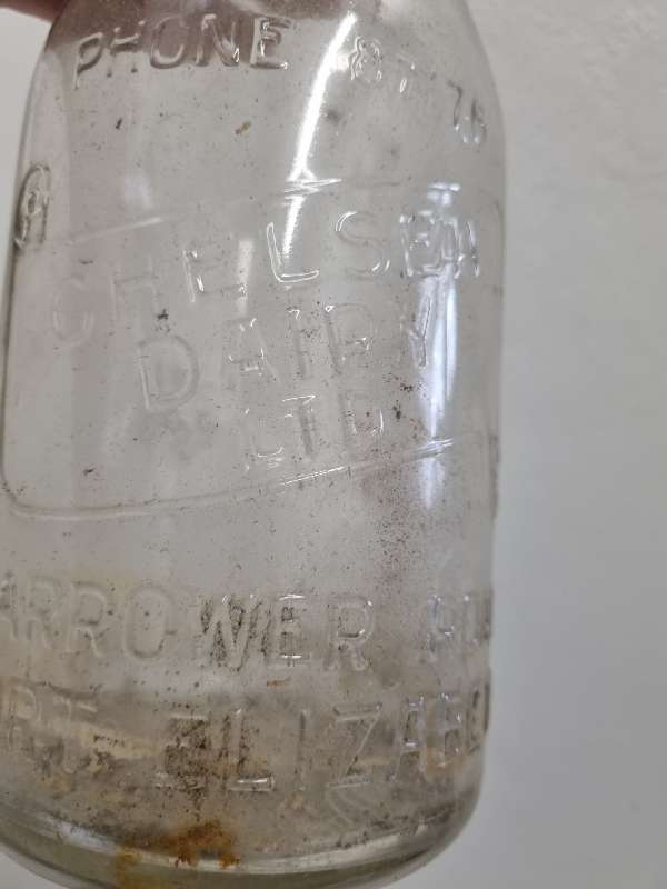 Vintage Milk Bottle - Chelsea Dairy Ltd - Port Elizabeth - 1 Imperial Quart