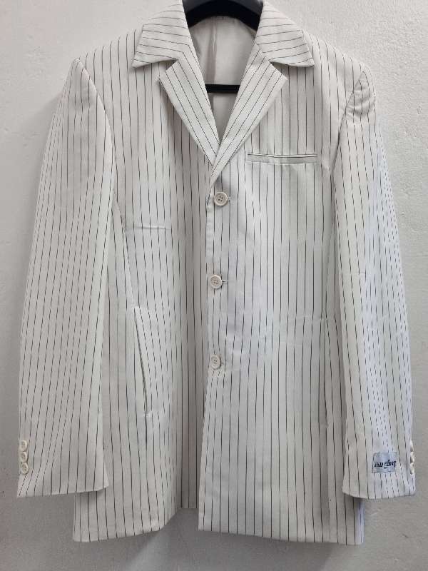 White Striped Jacket - Jean Pierre Paris - Size 36R - Great Condition!