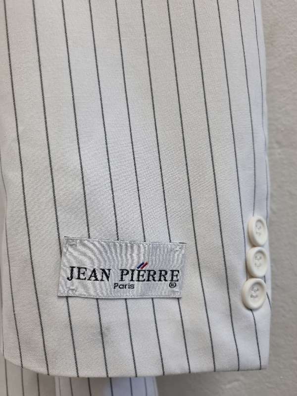White Striped Jacket - Jean Pierre Paris - Size 36R - Great Condition!
