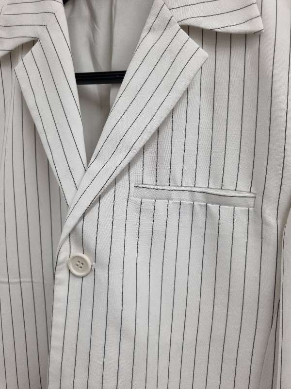 White Striped Jacket - Jean Pierre Paris - Size 36R - Great Condition!